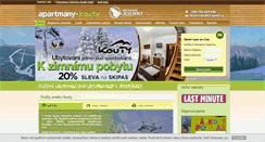 Desktop Screenshot of apartmany-kouty.cz
